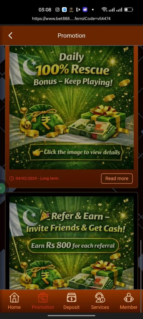 Bet888 Game Daily Bonus